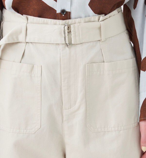 MACPHEE「コットンリネンカルゼ ベルテッドパンツ」|その他|