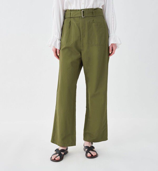 MACPHEE「コットンリネンカルゼ ベルテッドパンツ」|その他|