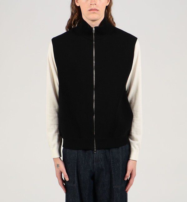 TOMORROWLAND MENS「コットンポリエステル ドライバーズベスト」|ニット・セーター|