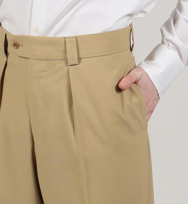 TOMORROWLAND MENS「60/2コットン イン1プリーツスラックス」|スラックス|