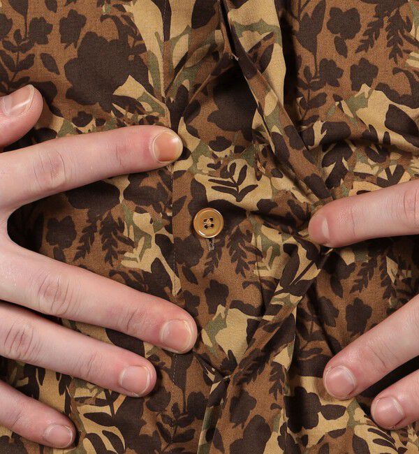 TOMORROWLAND MENS「コットン ボタニカルプリント ショートスリーブレギュラーカラーシャツ」|シャツ・ブラウス|