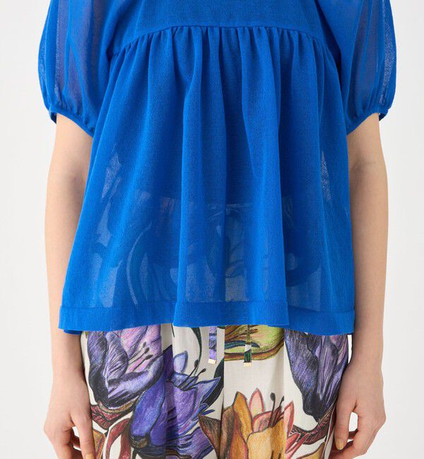 Ballsey「ドライコットンポリエステル ボリュームギャザープルオーバー」|ニット・セーター|