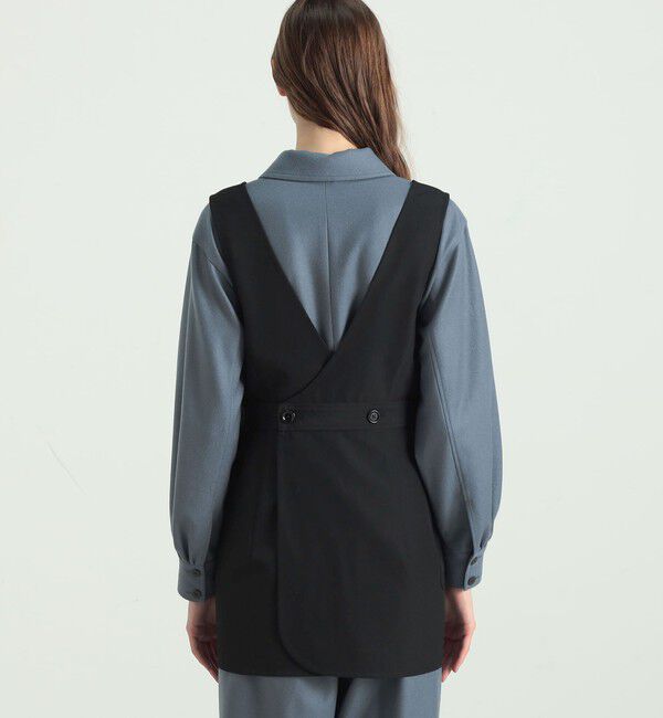 BACCA「ポリエステルウール ロングベスト」|シャツ・ブラウス|