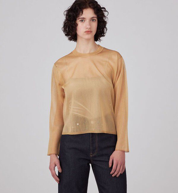 MACPHEE「ポリエステルシアー クルーネックプルオーバー」|ニット・セーター|