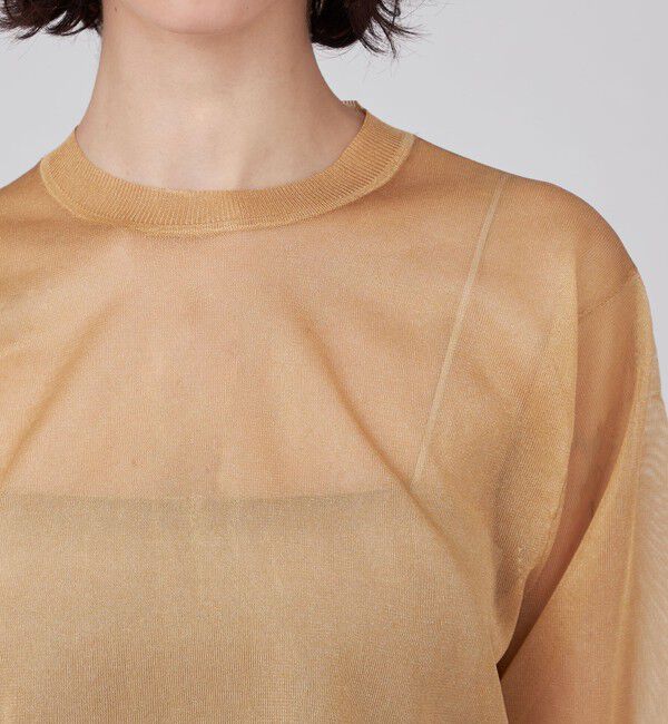 MACPHEE「ポリエステルシアー クルーネックプルオーバー」|ニット・セーター|