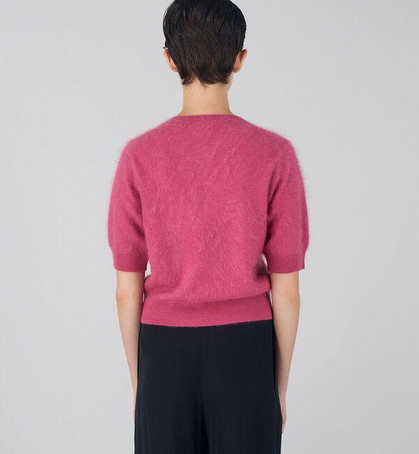 DES PRES「ピュアカシミヤファー ハーフスリーブカーディガン」|カーディガン|