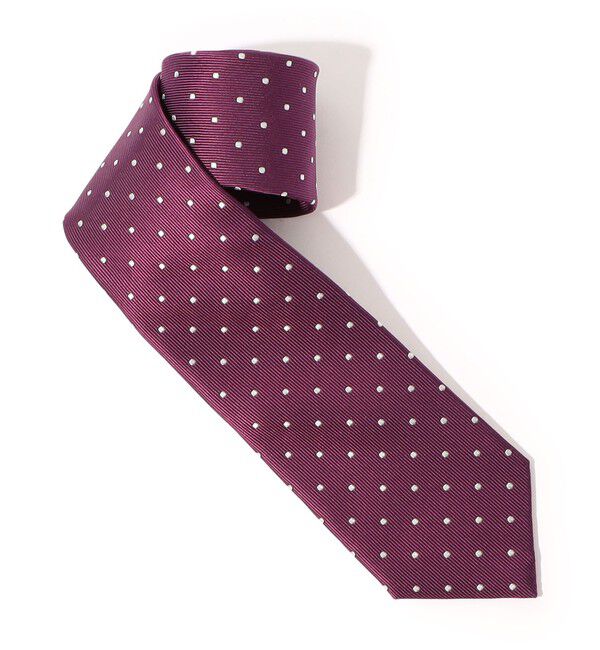 TOMORROWLAND GOODS「TOMORROWLAND シルク ドットネクタイ」|ネクタイ・蝶ネクタイ|76 パープル系