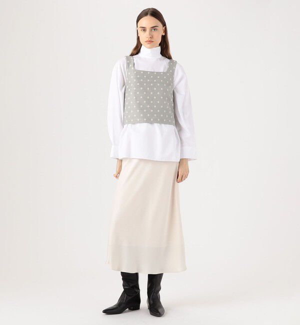 TOMORROWLAND collection「サキソニードットジャカード スクエアキャミソールトップ」|ベスト・ジレ|