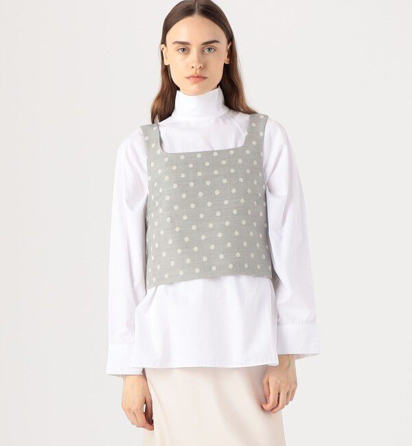 TOMORROWLAND collection「サキソニードットジャカード スクエアキャミソールトップ」|ベスト・ジレ|