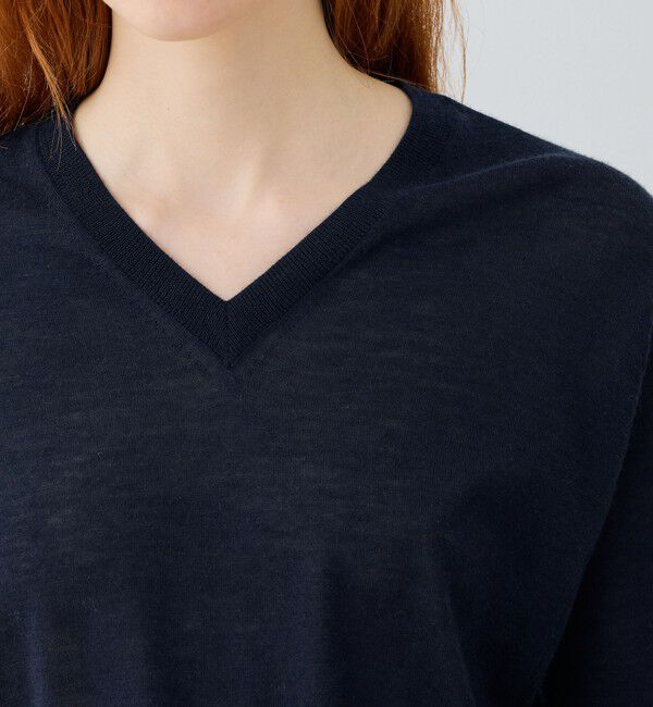 GALERIE VIE「ウーステッドカシミヤ Vネックプルオーバー」|ニット・セーター|