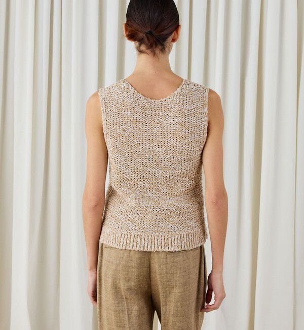 DES PRES「ピコットテープヤーン クルーネックベスト」|ベスト・ジレ|