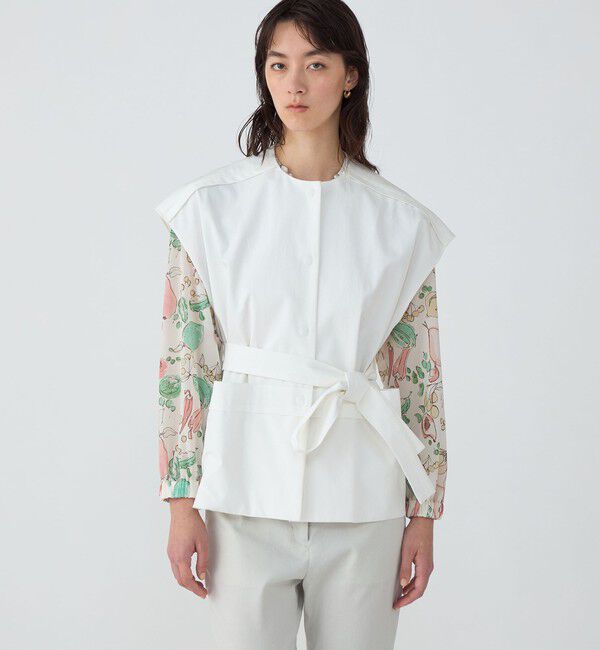 TOMORROWLAND collection「コットンカツラギ ベルテッドジレ」|ベスト・ジレ|