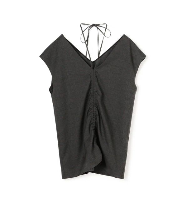 BACCA「ウールトロピカル ノースリーブブラウス」|シャツ・ブラウス|17 チャコールグレー