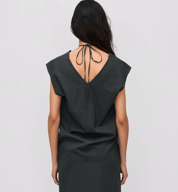 BACCA「ウールトロピカル ノースリーブブラウス」|シャツ・ブラウス|