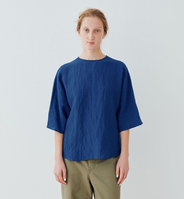 GALERIE VIE「ランダムリネン クルーネックプルオーバー」|シャツ・ブラウス|