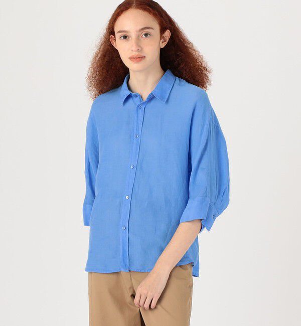 MACPHEE「リネンラミーソリッド ドルマンスリーブシャツ」|シャツ・ブラウス|