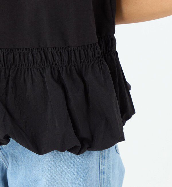 MACPHEE「コットンバックサテンコンビ バルーンTシャツ」|Tシャツ・カットソー|