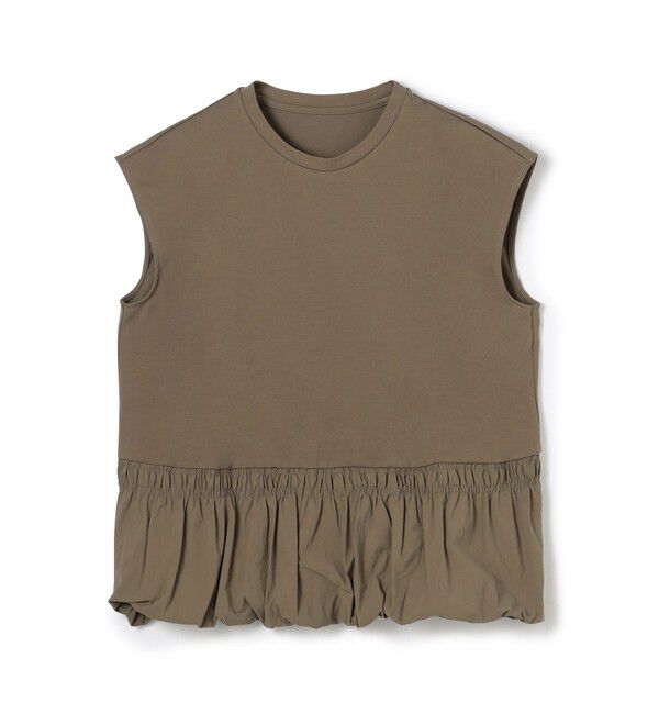 MACPHEE「コットンバックサテンコンビ バルーンTシャツ」|Tシャツ・カットソー|57 カーキ