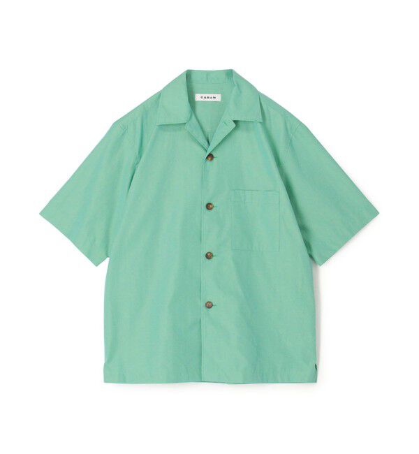 CABaN「CABaN シャトルポプリン 2-wayオープンカラーシャツ」|シャツ・ブラウス|53 グリーン