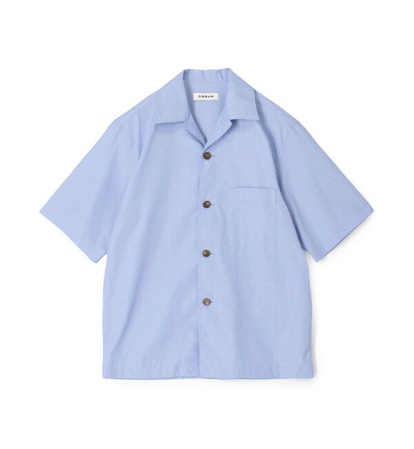 CABaN「CABaN シャトルポプリン 2-wayオープンカラーシャツ」|シャツ・ブラウス|63 ライトブルー