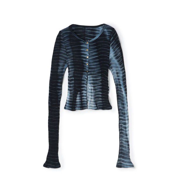 BACCA「プリーツコットン ショートカーディガン」|カーディガン|68 ネイビー系