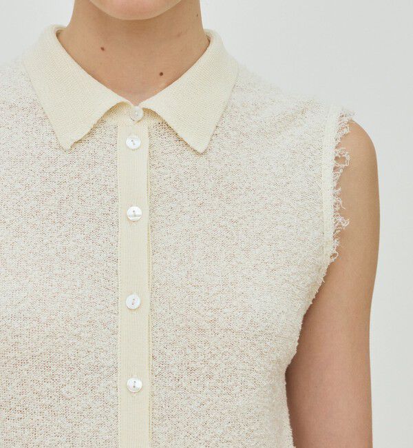 DES PRES「カールヤーンニット シャツワンピース」|ワンピース|