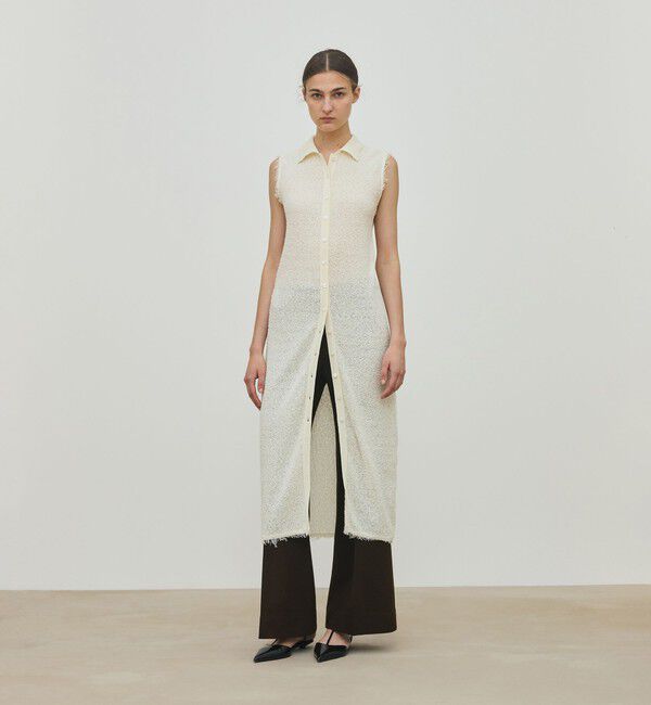 DES PRES「カールヤーンニット シャツワンピース」|ワンピース|