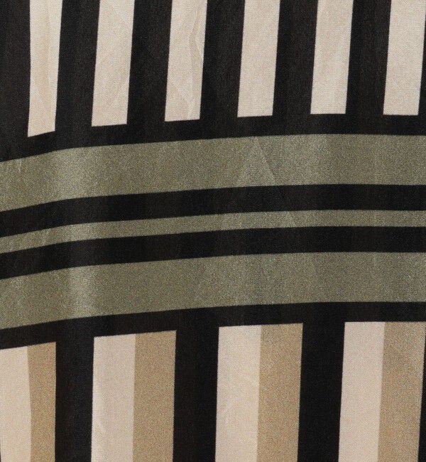 GALERIE VIE「シルクハブタエストライププリント アシンメトリーヘムシャツ」|シャツ・ブラウス|