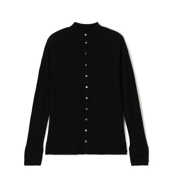 DES PRES「ウーステッドウールファインリブ ビルドネックカーディガン」|カーディガン|19 ブラック