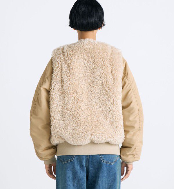 TOMORROWLAND BUYING WEAR「【別注】HYKE FAUX SHEARLING TYPE MA-1JACKET」|ブルゾン・スタジャン|