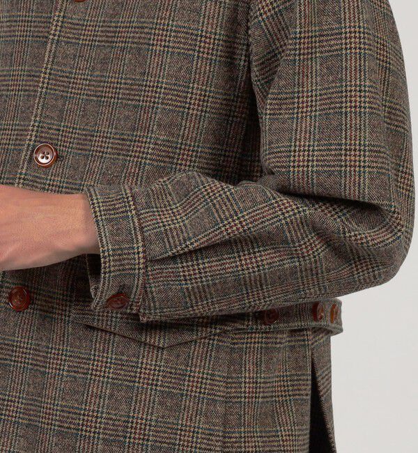 TOMORROWLAND MENS「ウールナイロンポリウレタン 2WAYストレッチ ハーフコート」|ステンカラーコート|