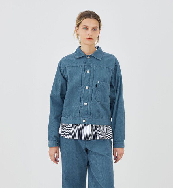 GALERIE VIE「ライトコーデュロイ プリーテッドジャケット」|ブルゾン・スタジャン|