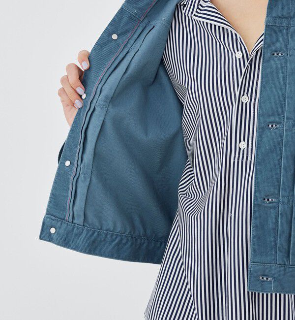 GALERIE VIE「ライトコーデュロイ プリーテッドジャケット」|ブルゾン・スタジャン|