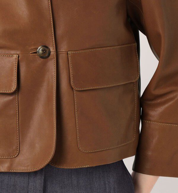 TOMORROWLAND collection「セミベジタブルレザー サックジャケット」|その他|