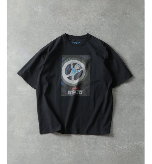 EDIFICE「《追加》SAVIGNAC (サヴィニャック) 別注 French Company プリント Tシャツ」|Tシャツ・カットソー|ブラック