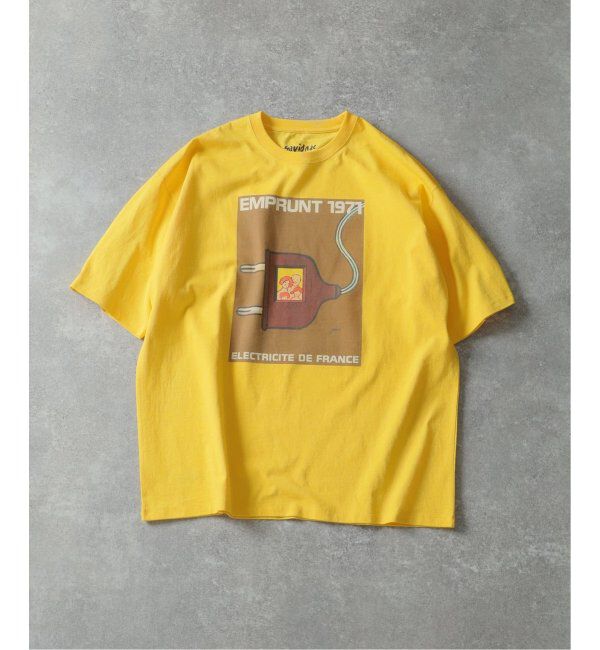 EDIFICE「《追加》SAVIGNAC (サヴィニャック) 別注 French Company プリント Tシャツ」|Tシャツ・カットソー|イエロー