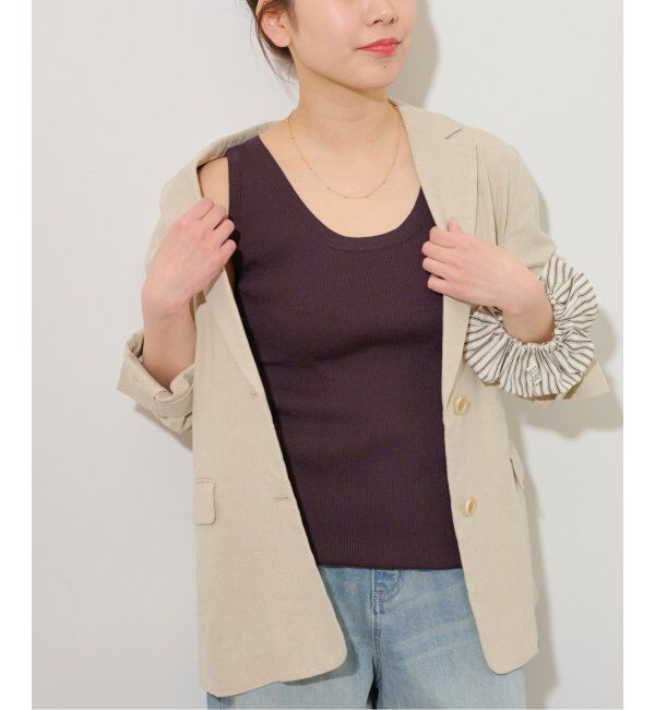JOURNAL STANDARD relume「Vis/Polyクルーネックリブタンクトップ」|タンクトップ|