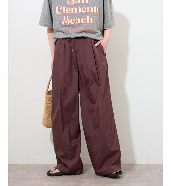 JOURNAL STANDARD relume「ライトナイロンワイドパンツ」|その他|ボルドー