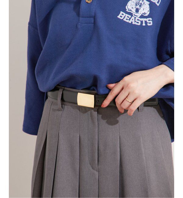 journal standard L'essage「【MAISON BOINET】30 mm plaque belt in box leather line：ベルト」|ベルト|