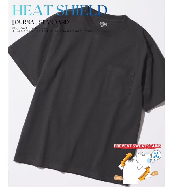 JOURNAL STANDARD「HEAT SHIELD / ヒート シールド 汗染み 防止 Tシャツ」|Tシャツ・カットソー|ブラック A