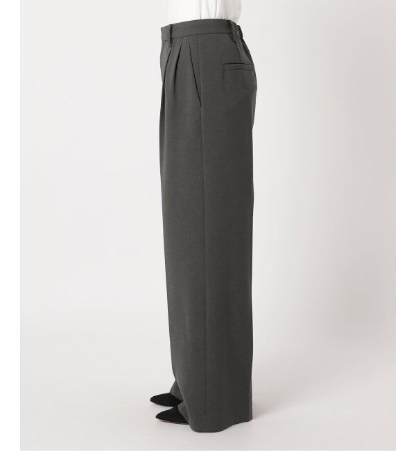 Spick and Span「《追加》ダブルクロスツータックパンツ」|スラックス|