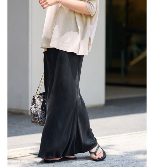 FRAMeWORK「≪追加≫シルキーキュプラバイアススカート」|スカート|