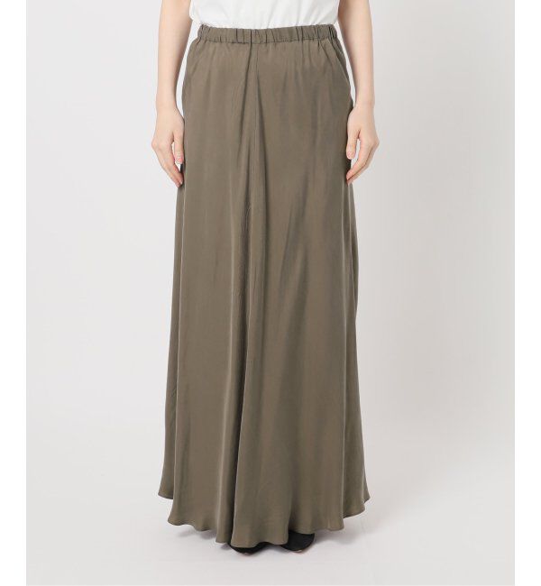 Spick and Span「《追加》ウォッシャブルキュプラフレアスカート」|スカート|