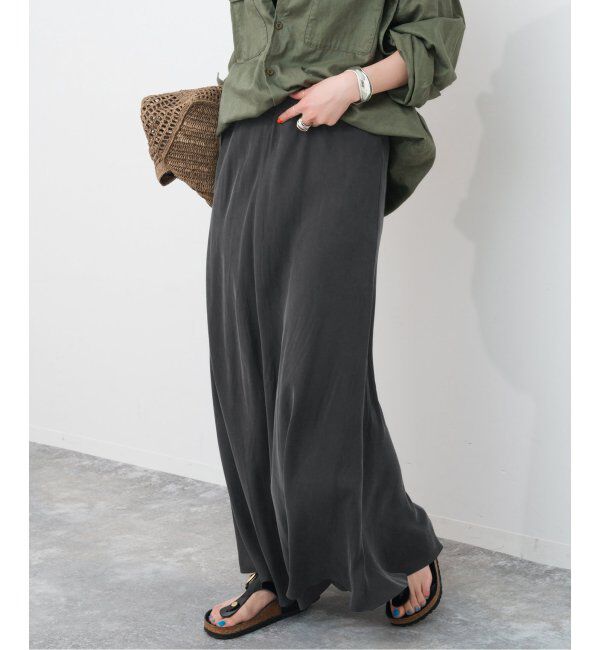 Spick and Span「《追加》ウォッシャブルキュプラフレアスカート」|スカート|