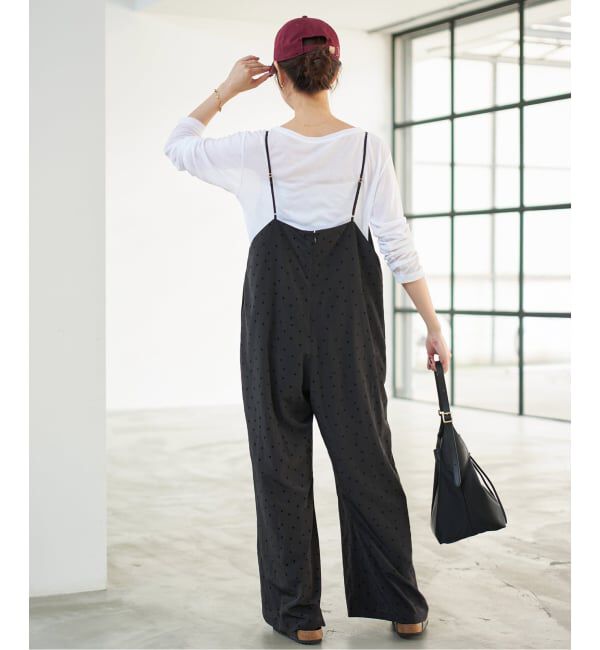 Spick and Span「《WEB限定》フロッキードットキャミサロペット」|オールインワン|