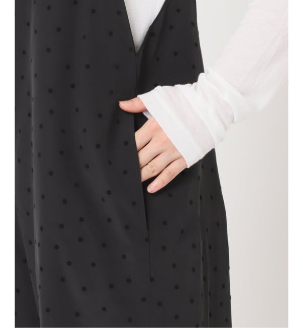 Spick and Span「《WEB限定》フロッキードットキャミサロペット」|オールインワン|