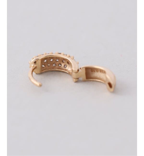 Lilas by Spick&Span「beansパヴェダイヤフープピアス K18（両耳）」|ピアス|