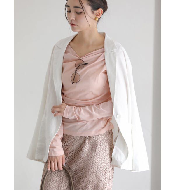  「【洗える】ウォッシャブルリネン混ジャケット」|テーラードジャケット|