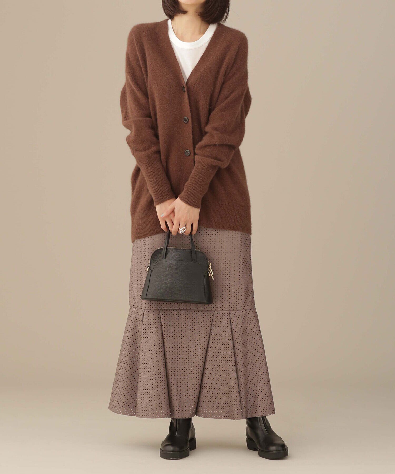 nano･universe「LB.03/パンチングレザースカート」|スカート|