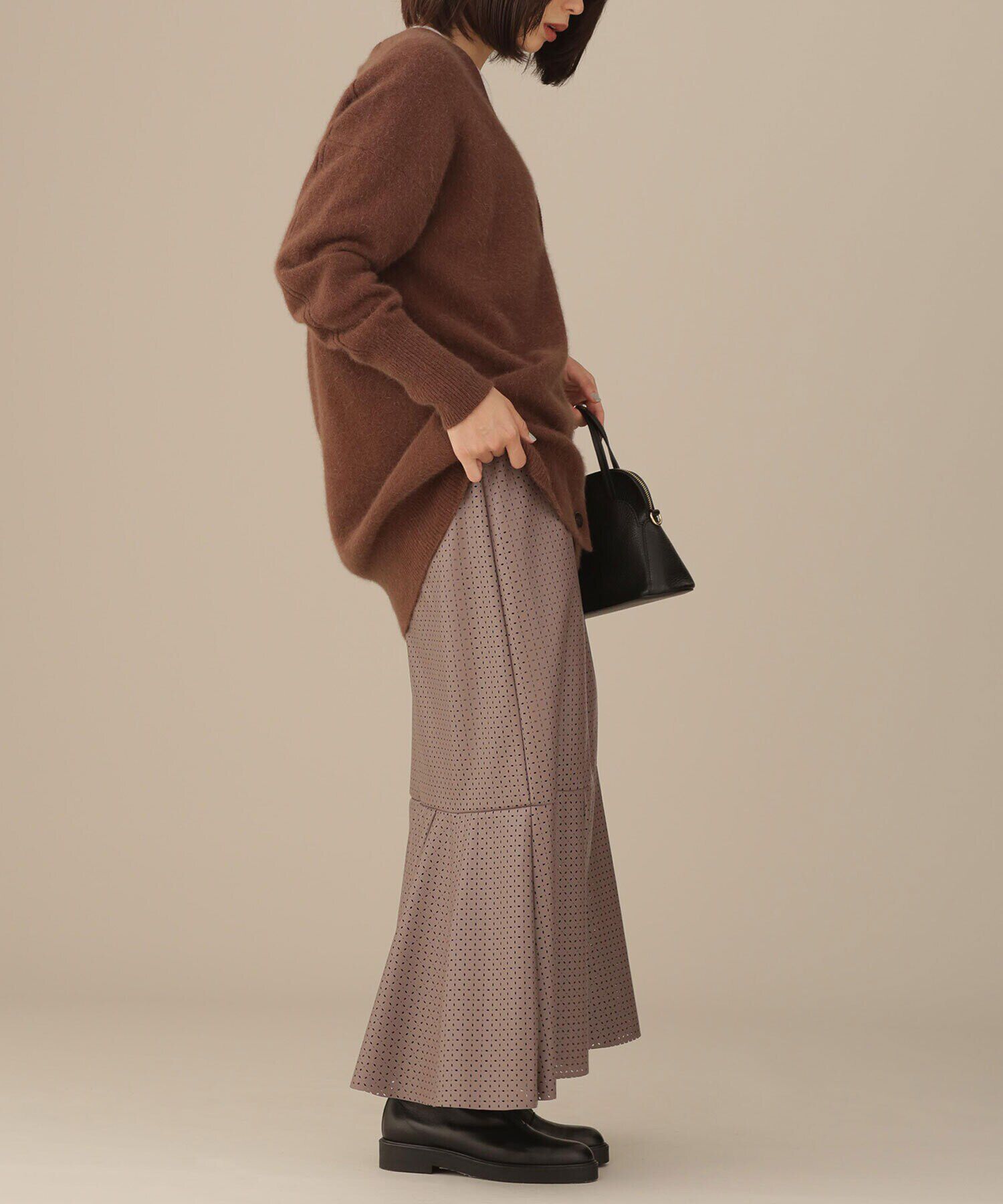 nano･universe「LB.03/パンチングレザースカート」|スカート|